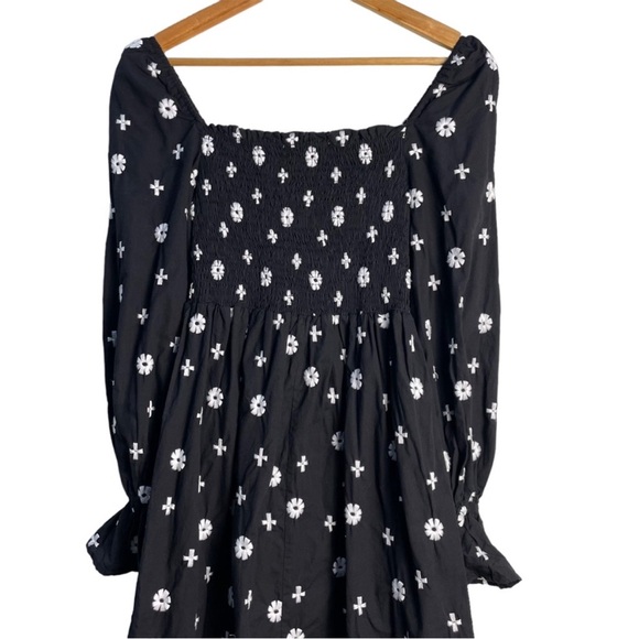 Never Fully Dressed ASOS Black White Embroidered Dress Size 2 - Picture 4 of 13